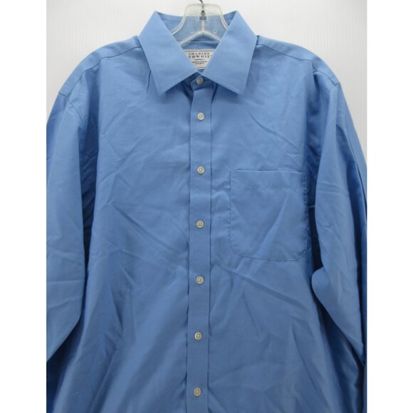 Charles Tyrwhitt Shirt 16 Button Down Non Iron Preppy French Cuffs - Picture 2 of 10
